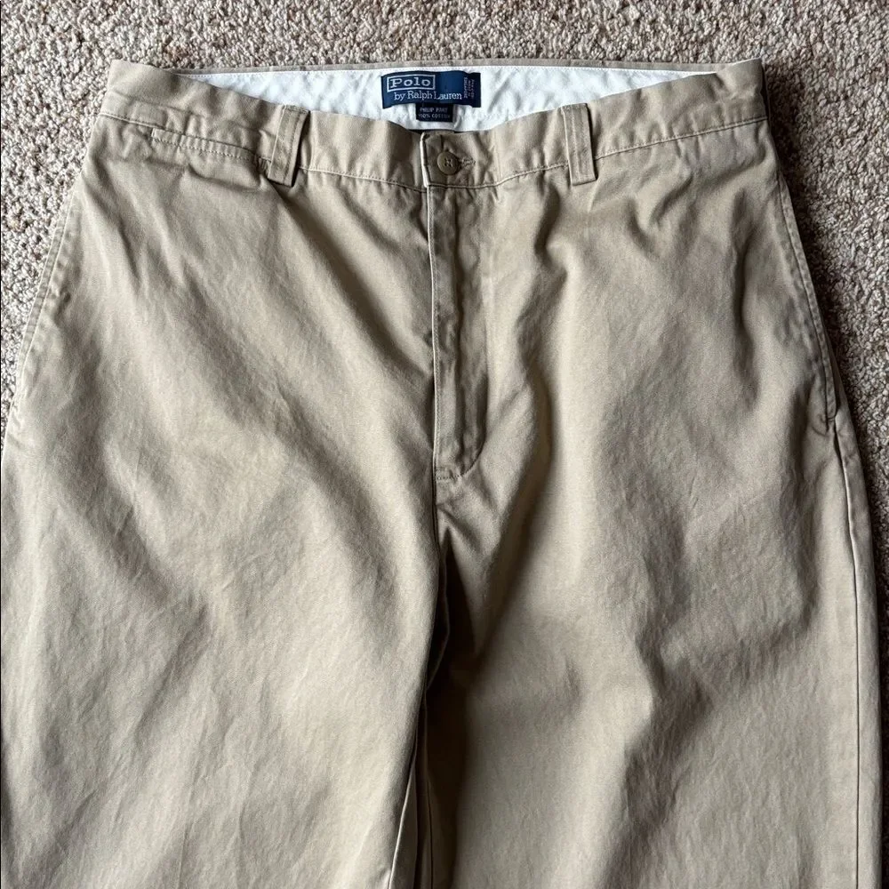 VTG Polo Ralph Lauren Phillip Pant Cotton Khaki Baggy Oversize Chino 36